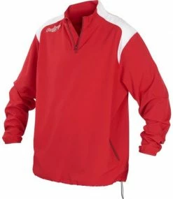 RAWLINGS Men's 1/4 Zip Long Sleeve Jacket